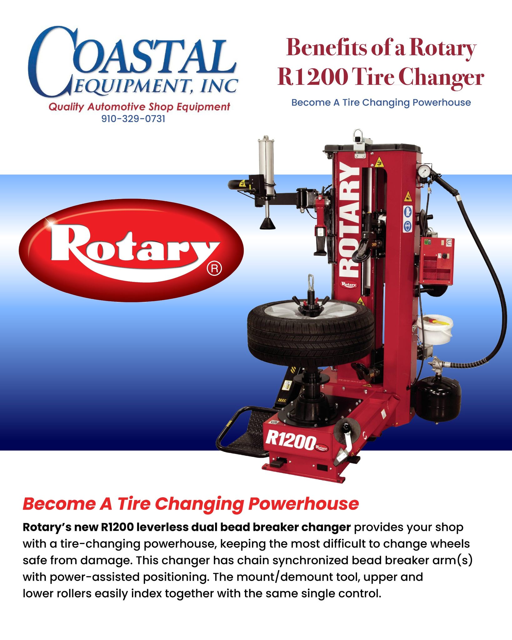 Read more about the article Take your shop to the next level with the Rotary R1200 Tire Changer