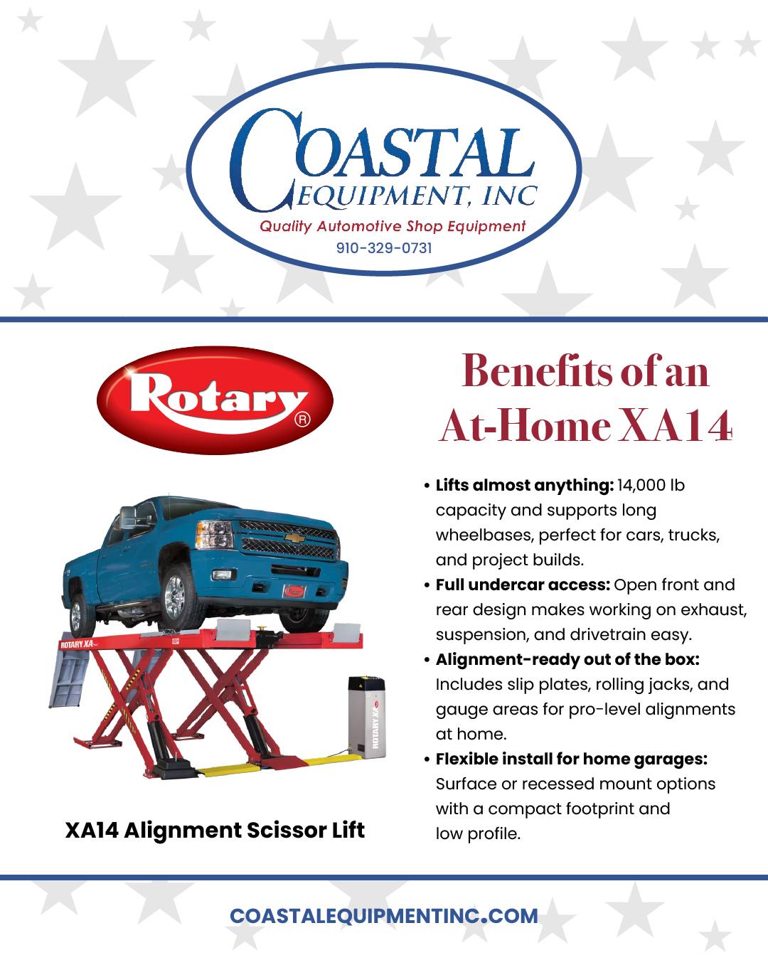 Read more about the article Take your home garage to the next level with the Rotary XA14 Alignment Scissor Lift