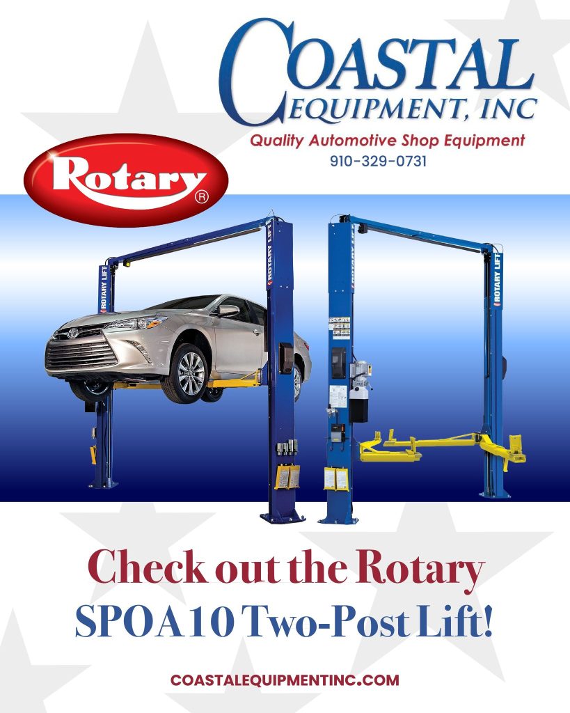 Lift your shop to the next level with the Rotary SPOA10 Two-Post Lift