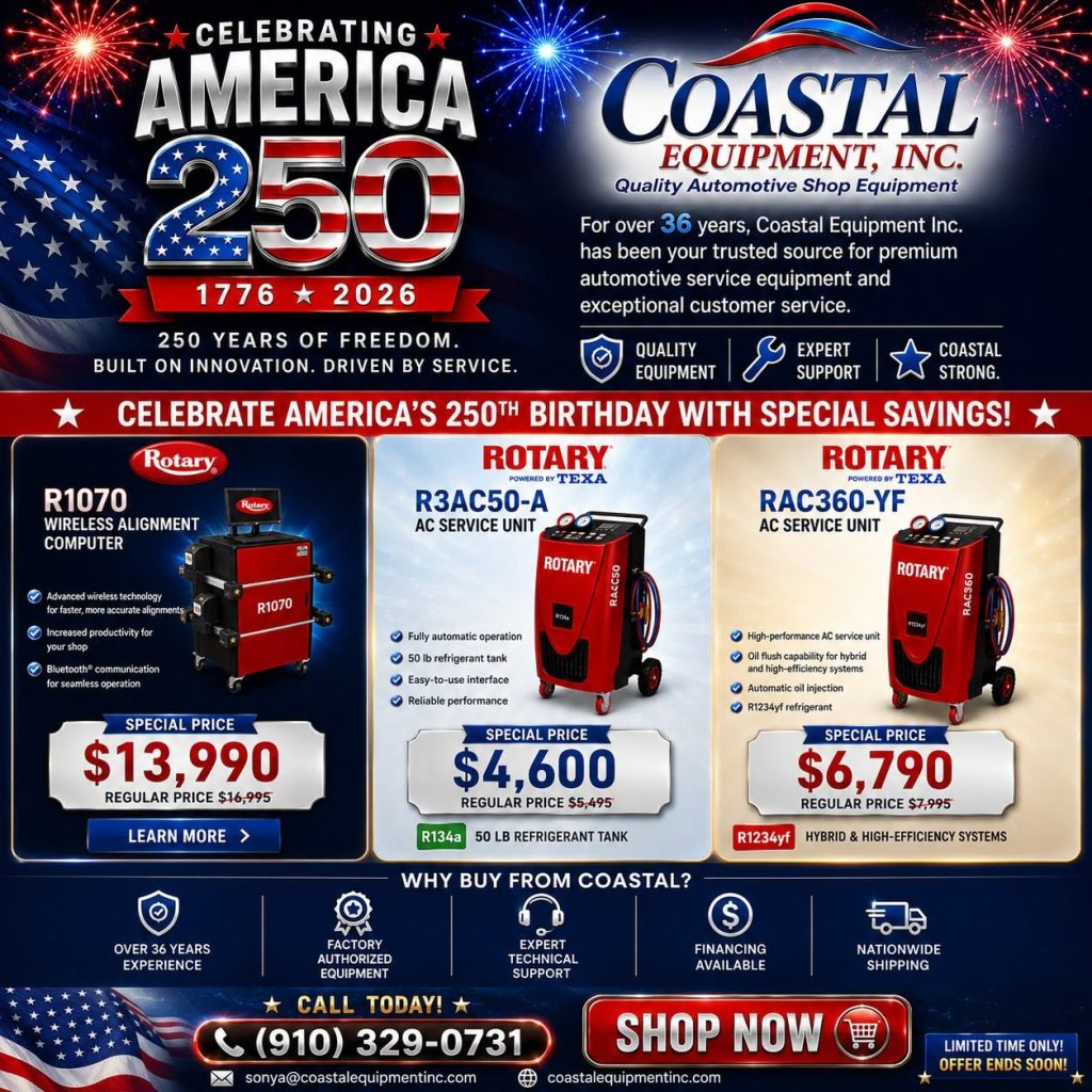 Celebrate America's 250th Anniversary with equipment you can count on!